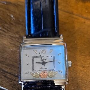 Classic Black Leather Quartz Watch